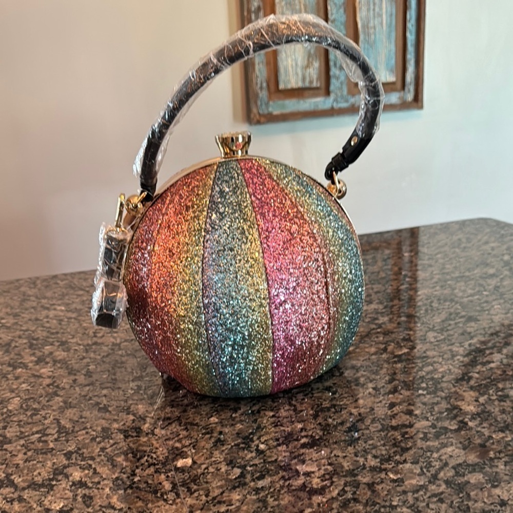 Rainbow Glitter TikTok basketBall Bag NWT - Picture 3 of 13